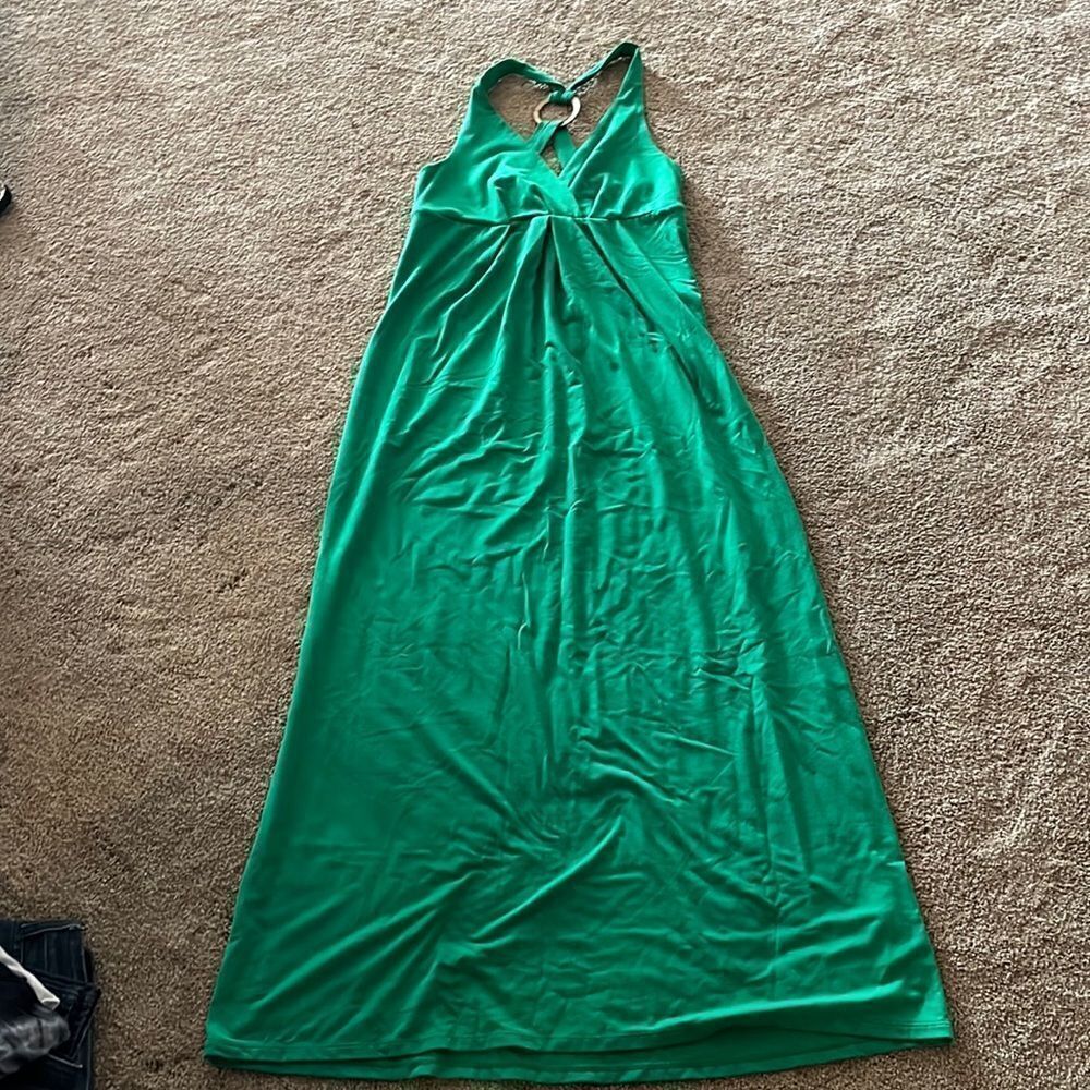 AGB green cotton maxi dress S